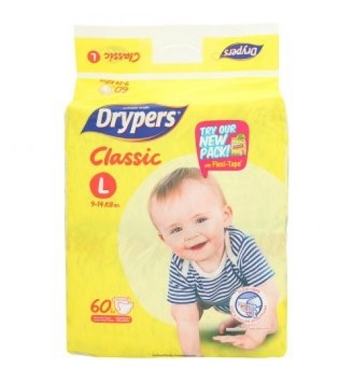 Drypers经典的大号9-14公斤一次性纸尿布 	20片