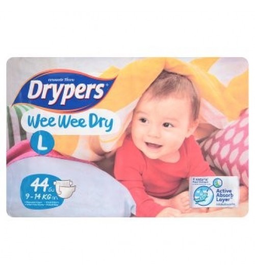 Drypers Wee Wee 干爽型的大号9-14公斤一次性纸尿布