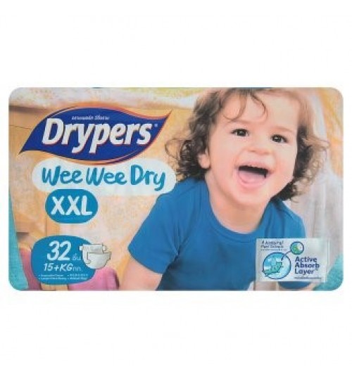 Drypers Wee Wee 干爽型的超大号15公斤以上的一次性纸尿布