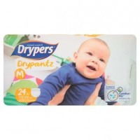 Drypers干爽型的中号7-12公斤一次性纸尿裤 	60片