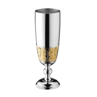 （尤指盛酒的）無柄高腳杯 - 镀金	