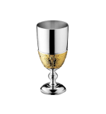 （尤指盛水的）無柄高腳杯 - 镀金	（月桂樹）