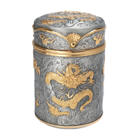茶叶罐 II - 镀金	（金龙）
