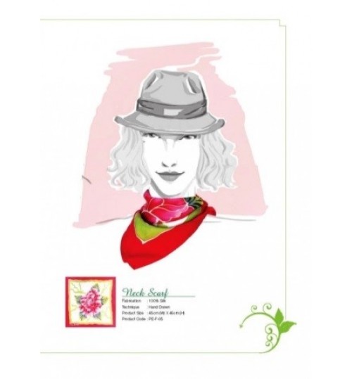 100%手工绘制丝绸围巾 