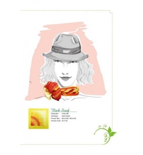  100%手工绘制丝绸围巾 